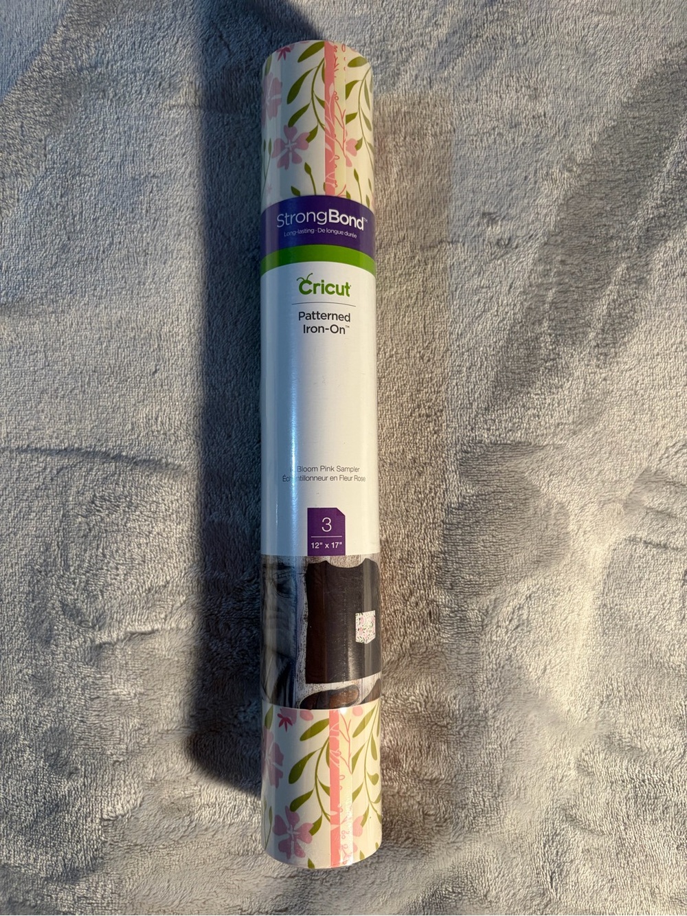 Cricut Patterned Iron-On Floral Roll in Pink, Green, Cream